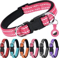 Reflektierendes Hundehalsband Verstellbar Nylon Neopren Atmungsaktiv Mit