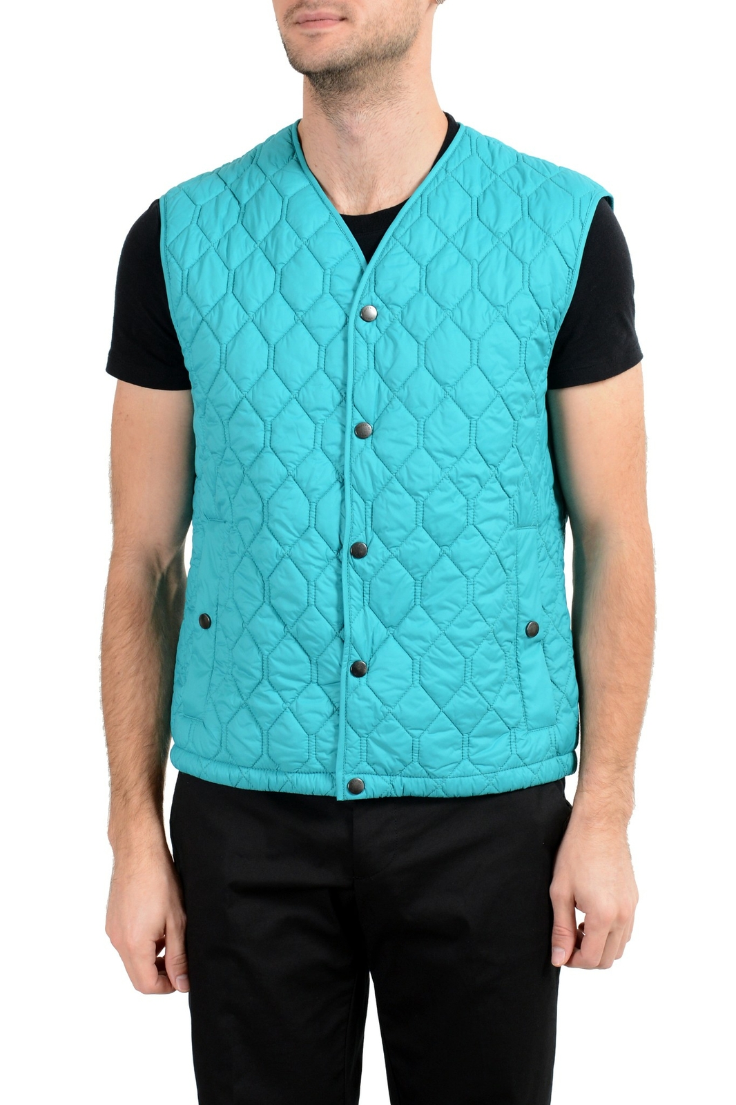 Hugo Boss "Ciro" Men's Blue Button Up Vest US S IT 48