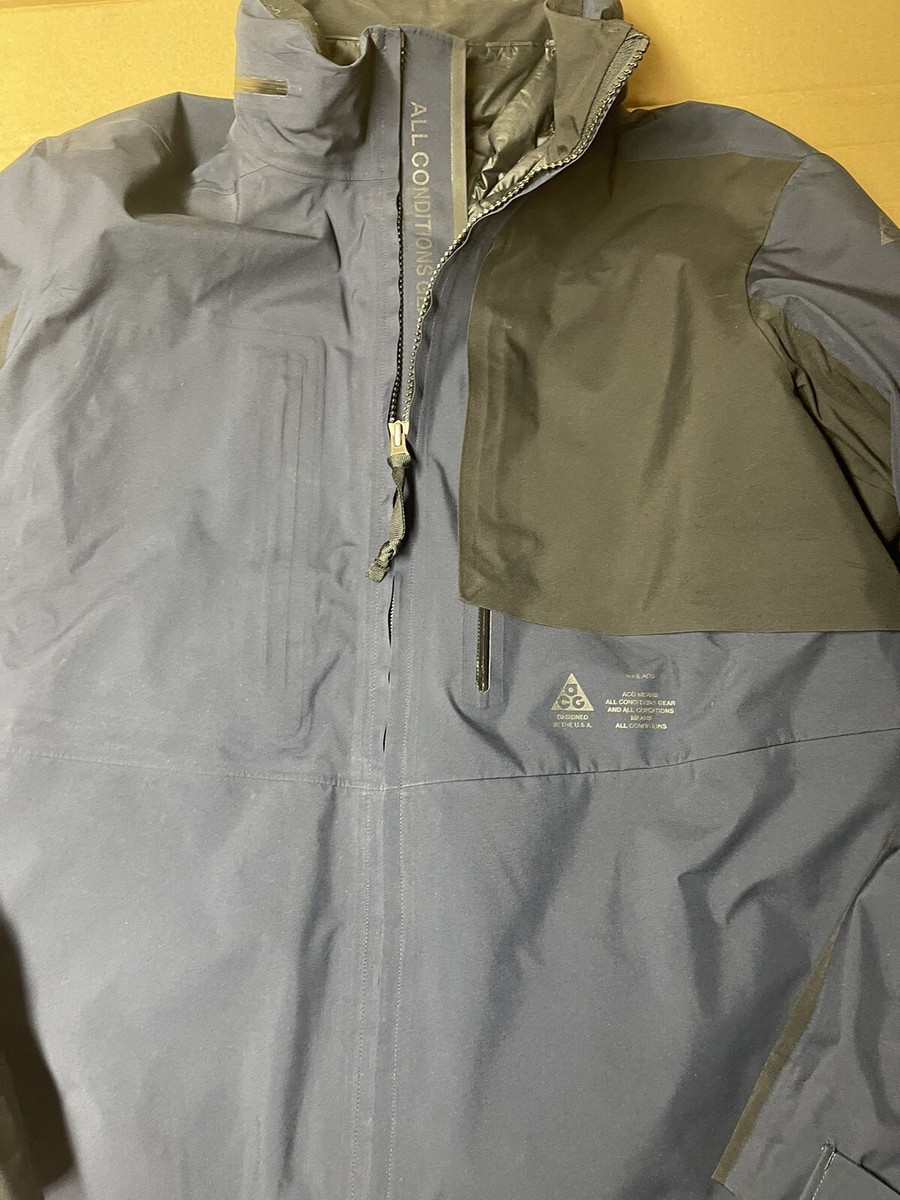 Nike Lab ACG 2-IN-1 Jacket Men's Sz XL Navy Blue Goretex Nike Lab ACG 2-IN-1 Jacket Men's Sz XL Navy Blue Goretex