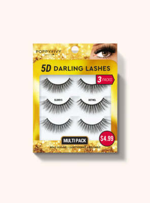 ABSOLUTE NEW YORK 5D DARLING LASHES 3 PAIR MULTI PACK - ELDM15 BETHEL