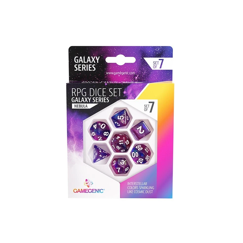 GALAXY SERIES - NEBULA - RPG DICE SET (7 PCS) GameGenic NEW