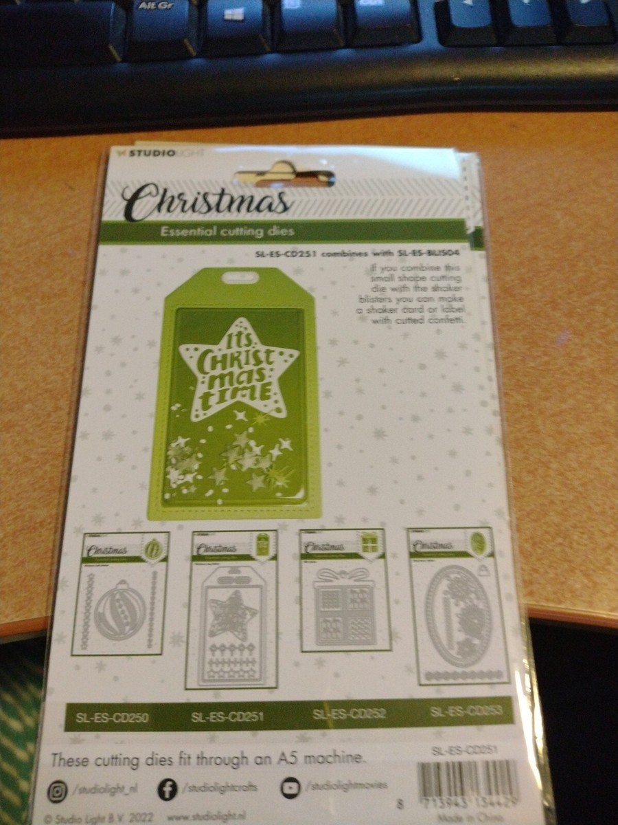 CUTTING DIES FOR SCRAPBOOKING CHRISTMAS ESSENTIALS NEW (JJ438) TAG