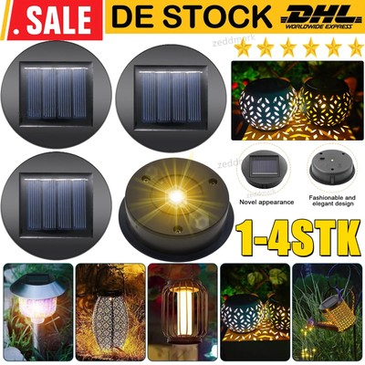 1-4xersatz Top Solarpanel Latern Solarleuchten Mit Led Leuchtmitteln Wasserdicht