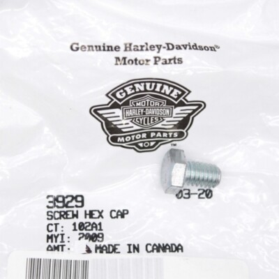 ハーレイダビッドソン Harley-Davidson Hex Cap Screw Part Number - 3929 | eBay