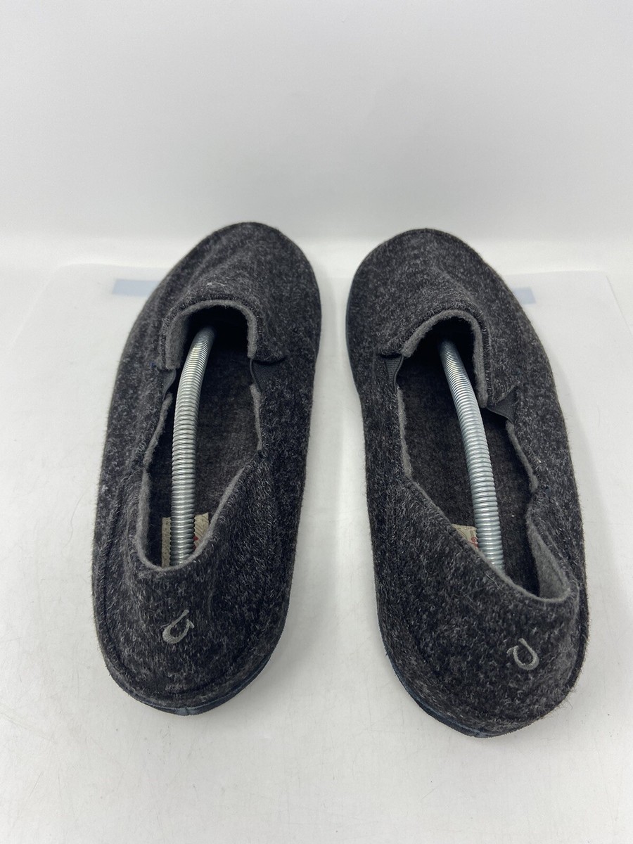 Olakaui‎ Moloa Hulu Dark Shadow Gray Wool Slip On Casual Loafers Slippers Men 11 Moloā Hulu Men main image 4