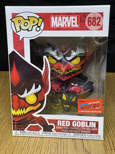 Funko Pop! Pegatina exclusiva de la Convención Red Goblin #682 NYCC Marvel
