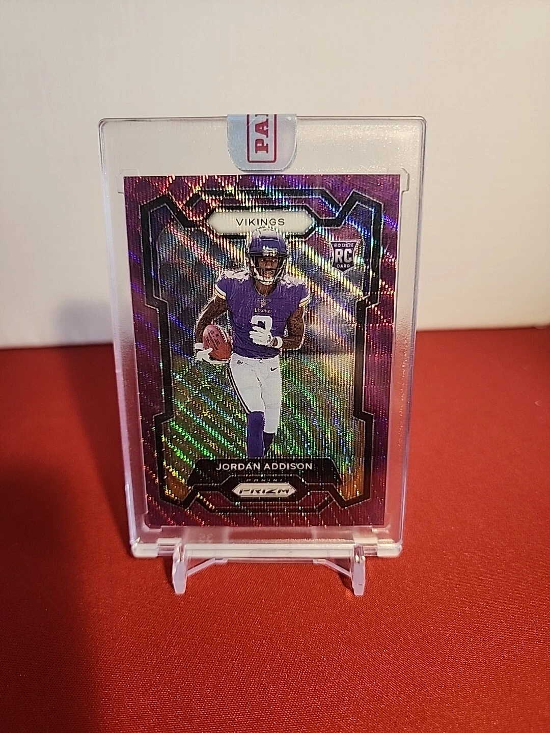 2023 Prizm Jordan Addison Purple Wave #/99  #368 Rookie Card