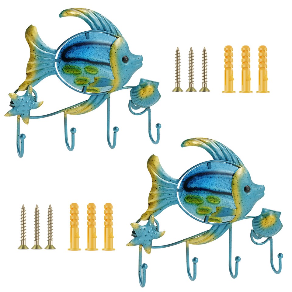 Fish Towel Rack Wall Mounted Fish Towel Holder Decorative Fish Towel