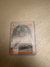 2021 Panini Donruss Football Signature Marks Parallel Auto La’Mical Perine