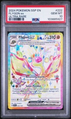 PSA 10 FLYGON EX 222 Pokemon SSP EN-SURGING SPARKS ULTRA RARE | eBay