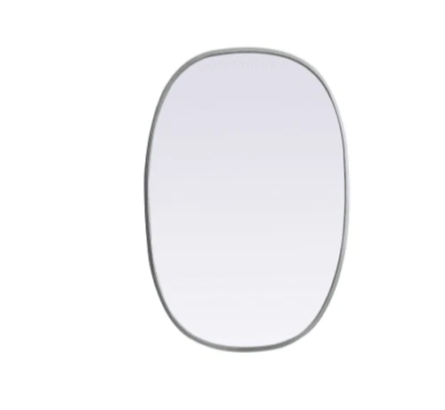 Elegant Lighting MR2B2030SIL Brynn 20"W x 30"H Modern Oval Bathroom Wall Mirror - Picture 1 of 3