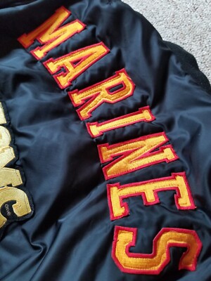80s US MARINE CORPS スタジャン　デッド　レア VTG 80s Delta Force Marines USMC Patch Bomber Jacket Death Before