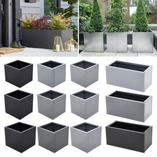 Metal Planter Plant Trough Garden Flower Box Outdoor Indoor Galvanized Planter