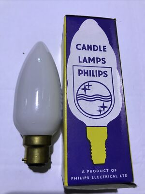 45mm Opal große Kerze 60W BC B22, dimmbar Glühlampe Philips 46mm schlicht