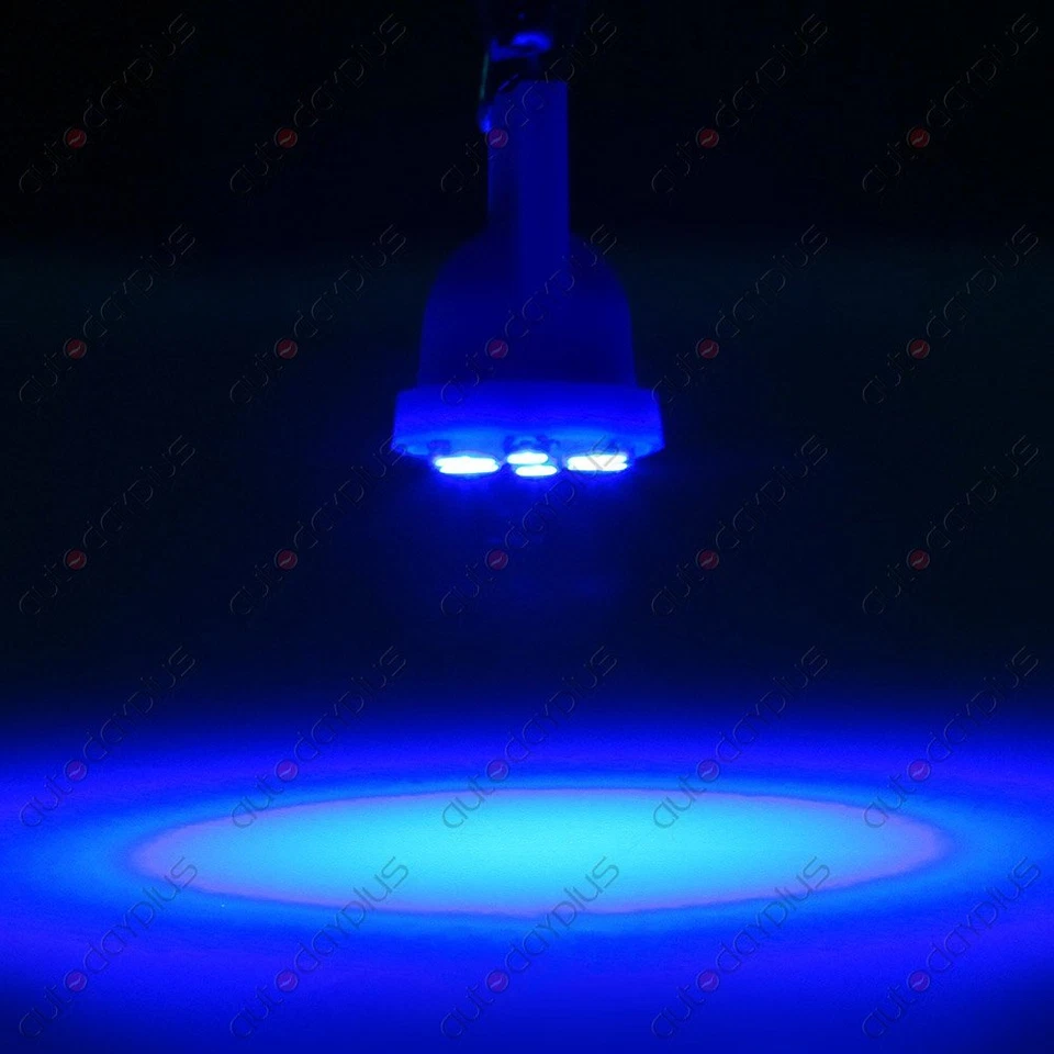 Синяя светодиодная лампа T10 194 168 для приборной панели приборной панели 20 шт. - Изображение 4 из 4