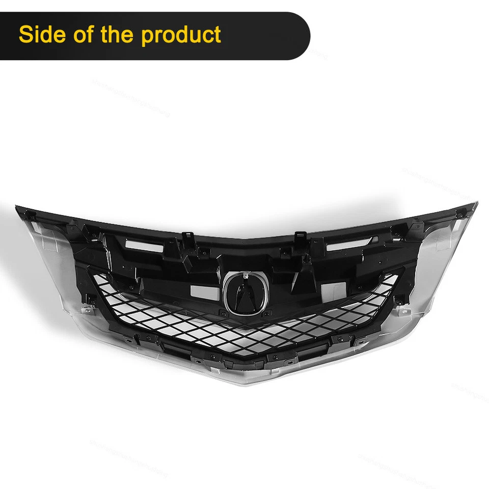Fits 2009 2010 2011 Acura TL Front Bumper Upper Grille Satin Finished Chrome New Foto 3 de 4