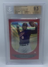 2013 Bowman Chrome Prospect Adam Walker Twins Red Shimmer Refractor /25 BGS 9.5