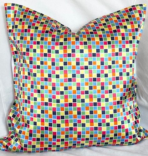Retro multicolour funky vibrant print envelope back cushion 17"X17" or 20"X12" - Picture 6 of 9