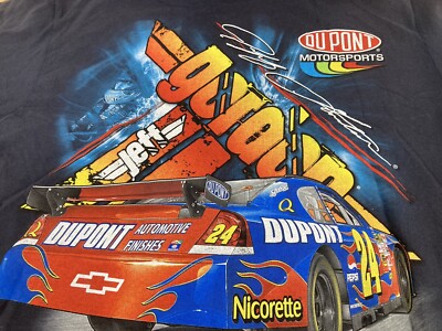 NASCAR DU PONT GORDON ナスカー　ゴードン　長袖Tシャツ Chase Authentics Jeff Gordon #24 Du Pont Nascar Racing Navy