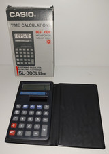 CASIO SL-300LU BK Time Calculations Solar Electronic Calculator with box