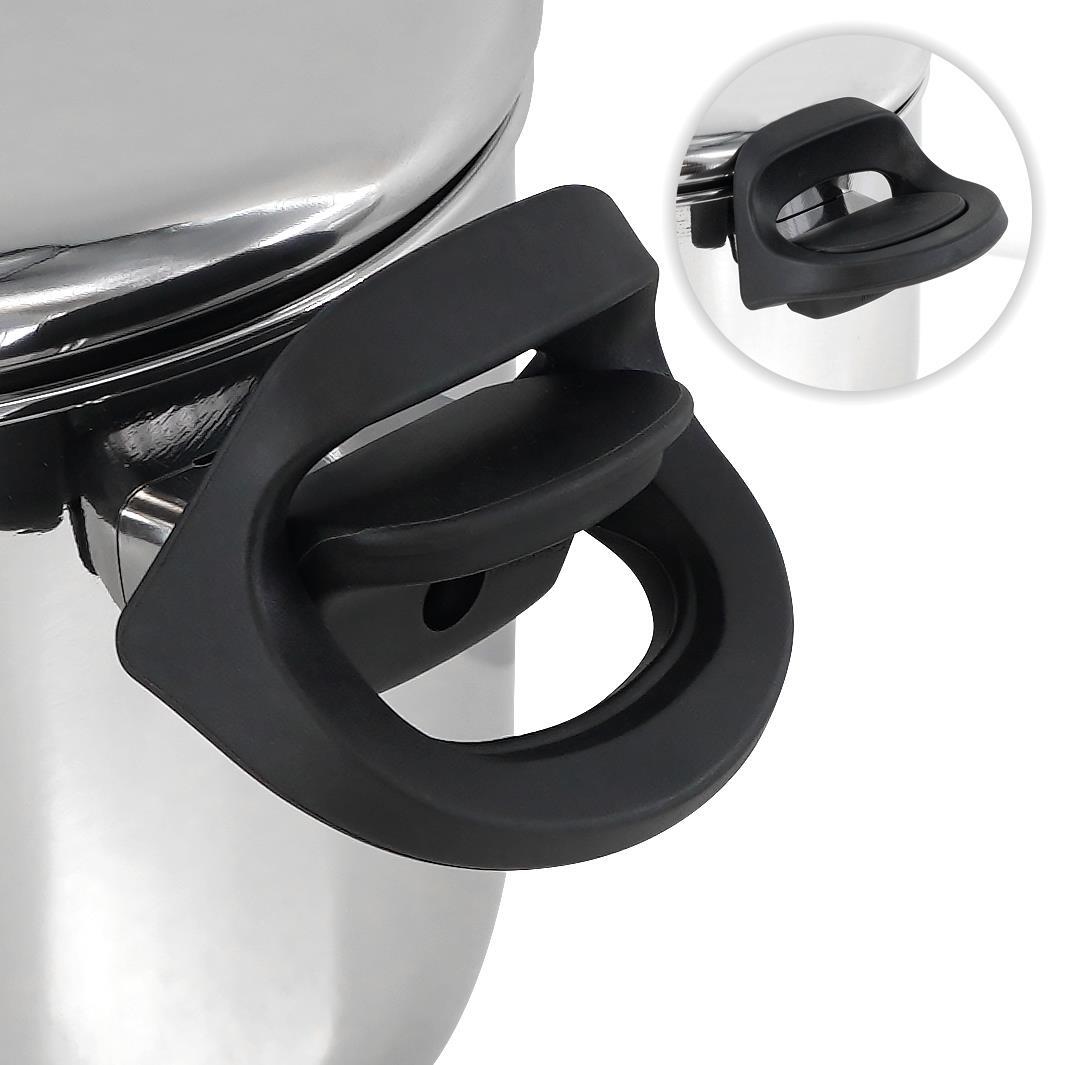 Stainless Steel Stockpot Pasta Spaghetti Pot Locking Strainer Lid