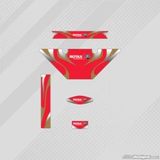 GILLARD STYLE ROTAX MICRO RADIATOR STICKER KIT - KARTING - JakeDesigns