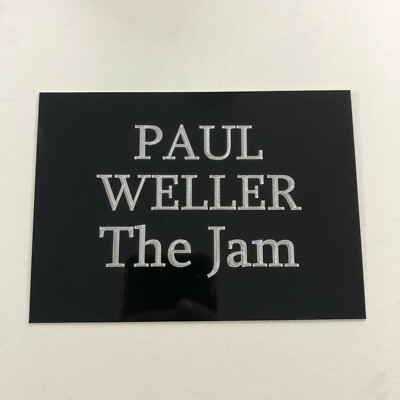 Paul Weller The Jam - 140x100 mm gravierte Plakette / Platte für signierte Memorabilia