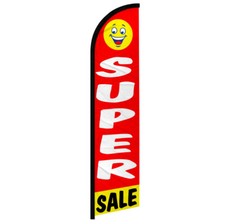 Super Sale Windless Advertising Swooper Flag Sale Flag Happy Face