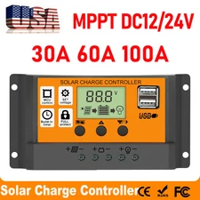 Solar Panel PWM Technology Regulator Charge Controller Auto Focus 12V 24V 100A