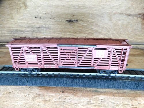Coche de ganado Mantua escala HO 40' Santa Fe A.T.S.F 51450 puerta corredera | Zustand: Used