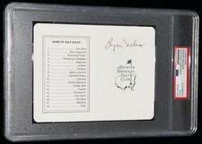 Signed Byron Nelson Augusta National Scorecard Masters 2x Champion Auto Card PSA
