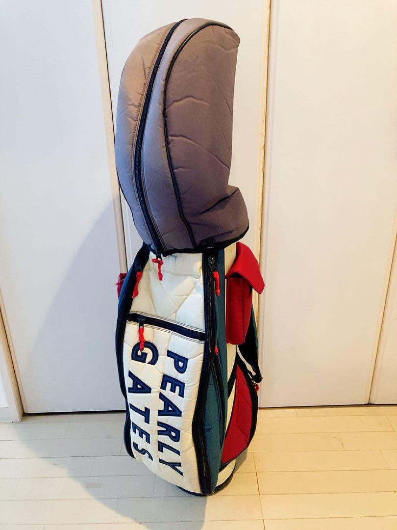 Pearly Gates Golf Caddy Bag Red/Navy/White Rare Color | eBay