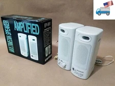 NEW Enjoy Beige 180W Amplified Multimedia PC System Speaker with Headphone Plug
