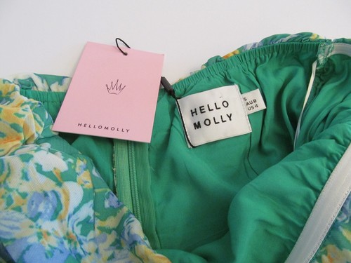 NEW! Hello Molly Trendy Short Mini Dress 4 Green 'Power To You' Party Strapless - Picture 6 of 9
