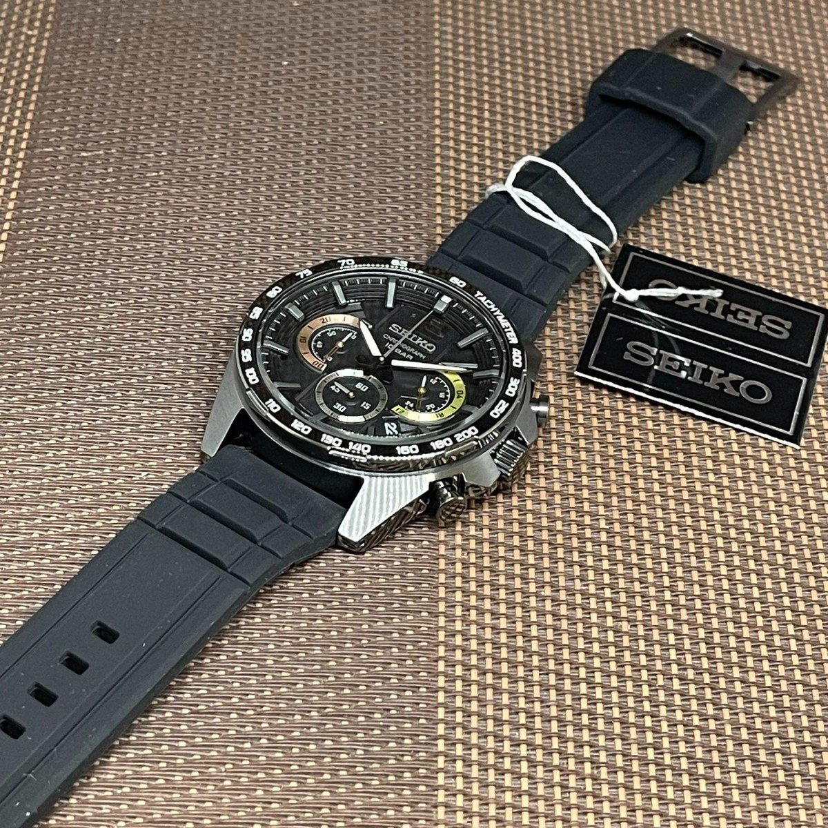 SEIKO AUTOMATIC WATER10BAR RESISTブラックダイヤ SEIKO（セイコー） 腕時計 クオーツ クロノグラフ 100M防水 ブラック