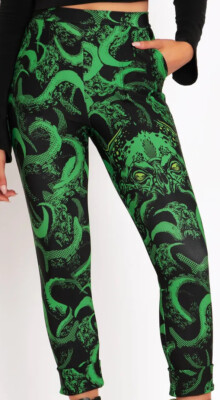 Blackmilk  CTHULHU CUFFED PANTS  Size Medium M NWT Tentacles H.P. Lovecraft