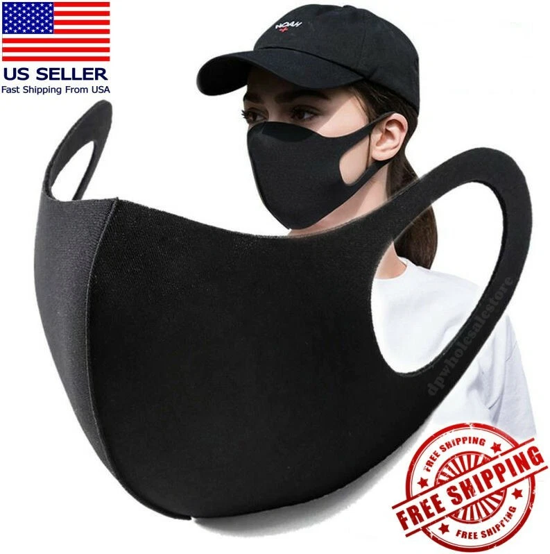 3x Face Mask Reusable Washable Covering Masks Men Women Protective Unisex - Image 3 of 4