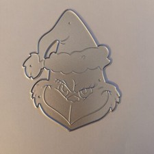 Grinch Face with Santa Hat Metal Cutting Die Card Making Scrapbooking Dies  