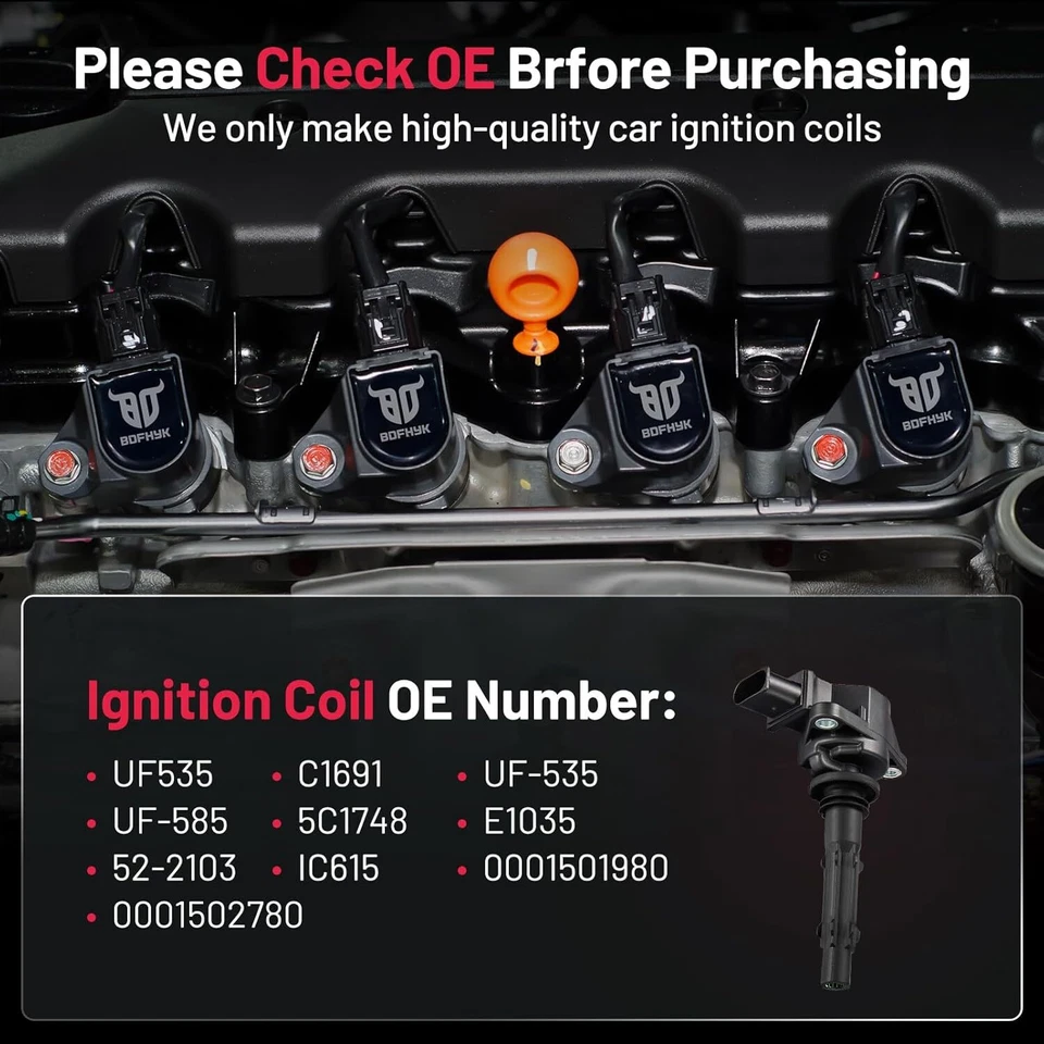 6 Ignition Bobinas Pack UF535 For 2006-2011 Mercedes-Benz E350 3.5L V6 Foto 4 de 4