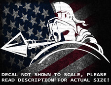 Spartan Spear Attack Cut Vinyl Decal Sticker US Seller 2A