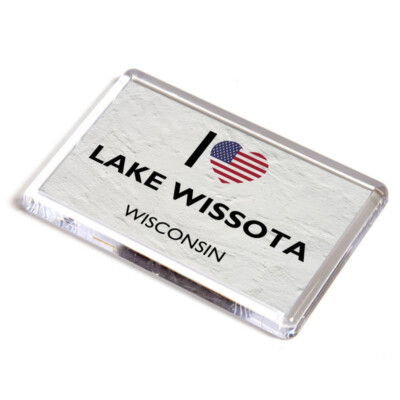 KÜHLSCHRANKMAGNET - I Love Lake Wissota, Wisconsin - USA
