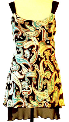 TAILOR B MOSS CLOTHING COMPANY Women s Paisley Tunic /Sundress LARGE RETAIL $32