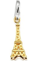 Gooix Silber 925 Er Gold Charm Charms AnhäNger Eiffelturm Vergoldet Neu 300