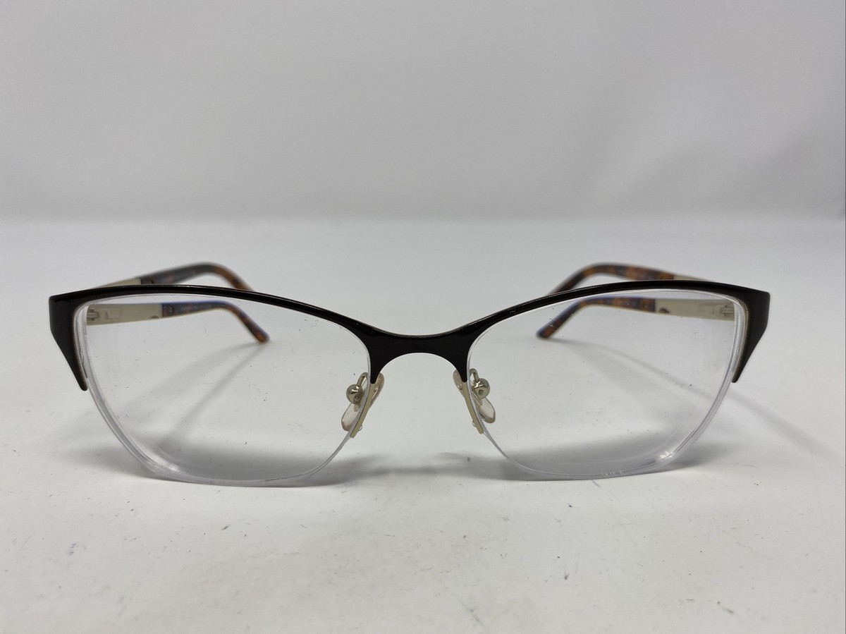 Versace Italy MOD 1218 1344 53-17-140 Black/Gold Half Rim 