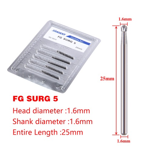 Dental Carbide Oral Surgical Burs 2-5 330 245 557 556 FG Length 25mm High Speed - 第 31/76 張圖片