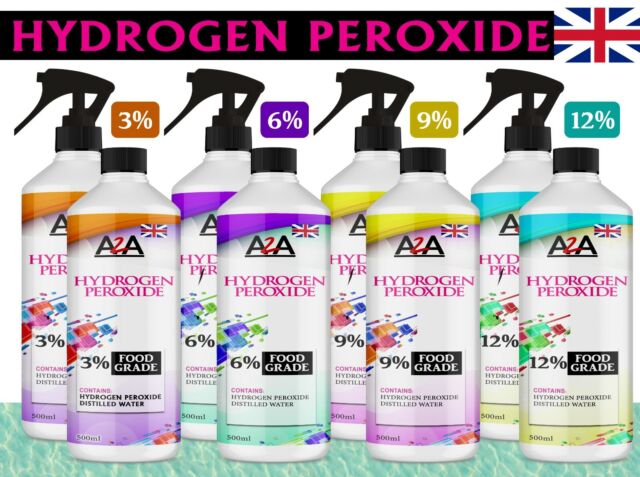 HYDROGEN PEROXIDE 3% 6% 9% 12% VARIOUS SIZES ✅ SAME DAY DISPATCH ✅ UK MADE