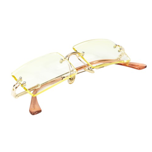Vintage la Eyeworks Sunglasses SLICK 555 Gold Round Frames  display picture 1