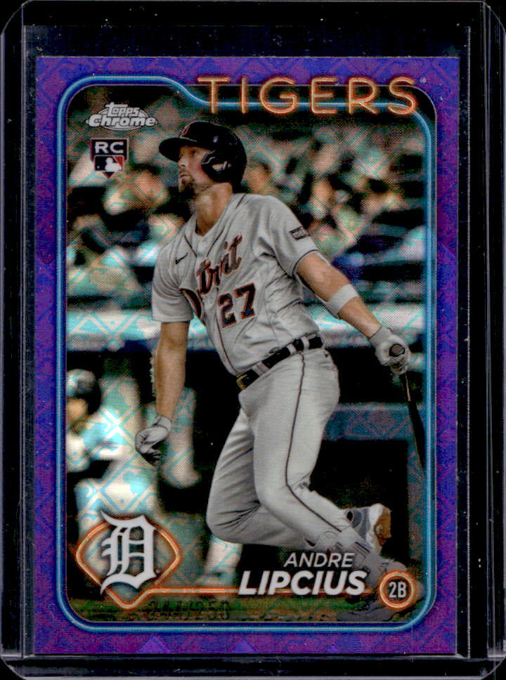 2024 Topps Chrome Logofractor Andre Lipcius Purple MLB Refractor RC #244/250