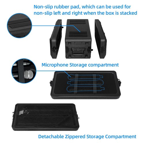 Rack Case 2U 4U 6U 10"-15" Deep Light flight Cases Traveling For DJ - Imagen 33 de 53