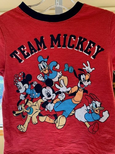 Boys Red Baby Gap Disney T Shirt Size 4 Years Mickey Minnie Donald Daisy Pluto G Ebay